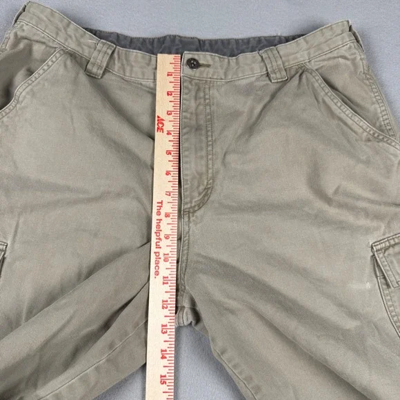 Wrangler WRG Jeans Co Mens Cargo Pants Khaki Tan 36x30 Utility Workwear Pockets - Picture 5 of 8